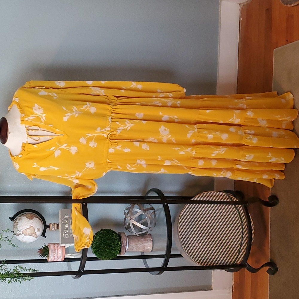 Yellow maxi dress